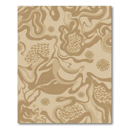 Neutral Swirl Organic Bloom Arrangement Rug