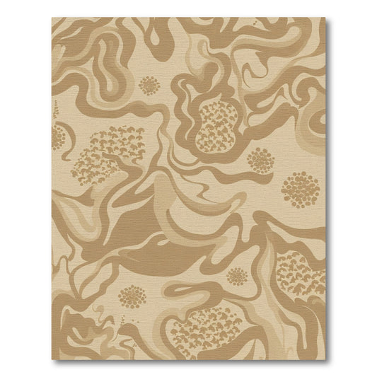 Neutral Swirl Organic Bloom Arrangement Rug