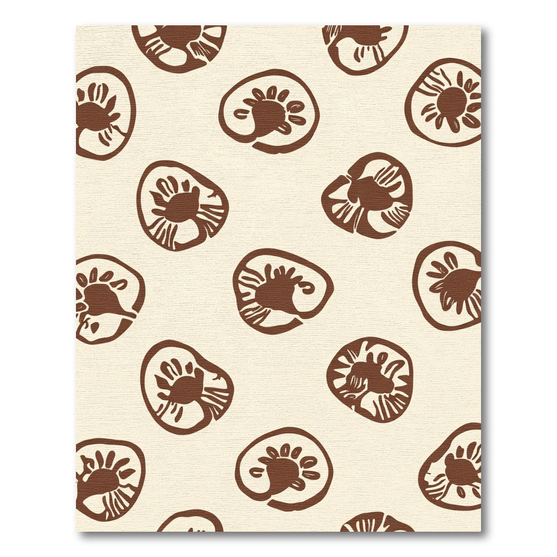 Brown Round Organic Cluster Rug