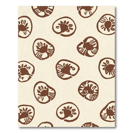 Brown Round Organic Cluster Rug