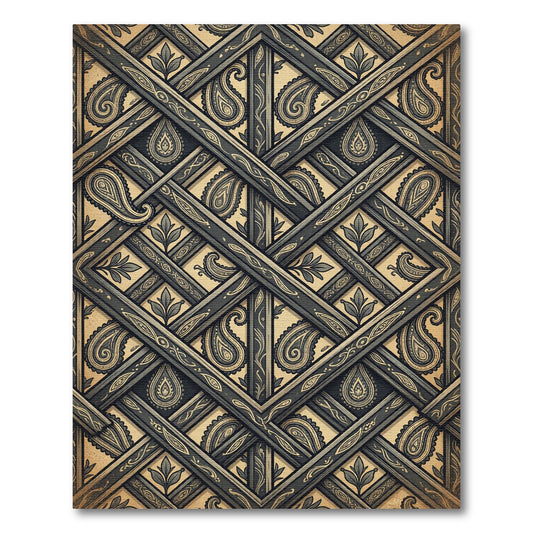 Antique Paisley Lattice Ornament Rug