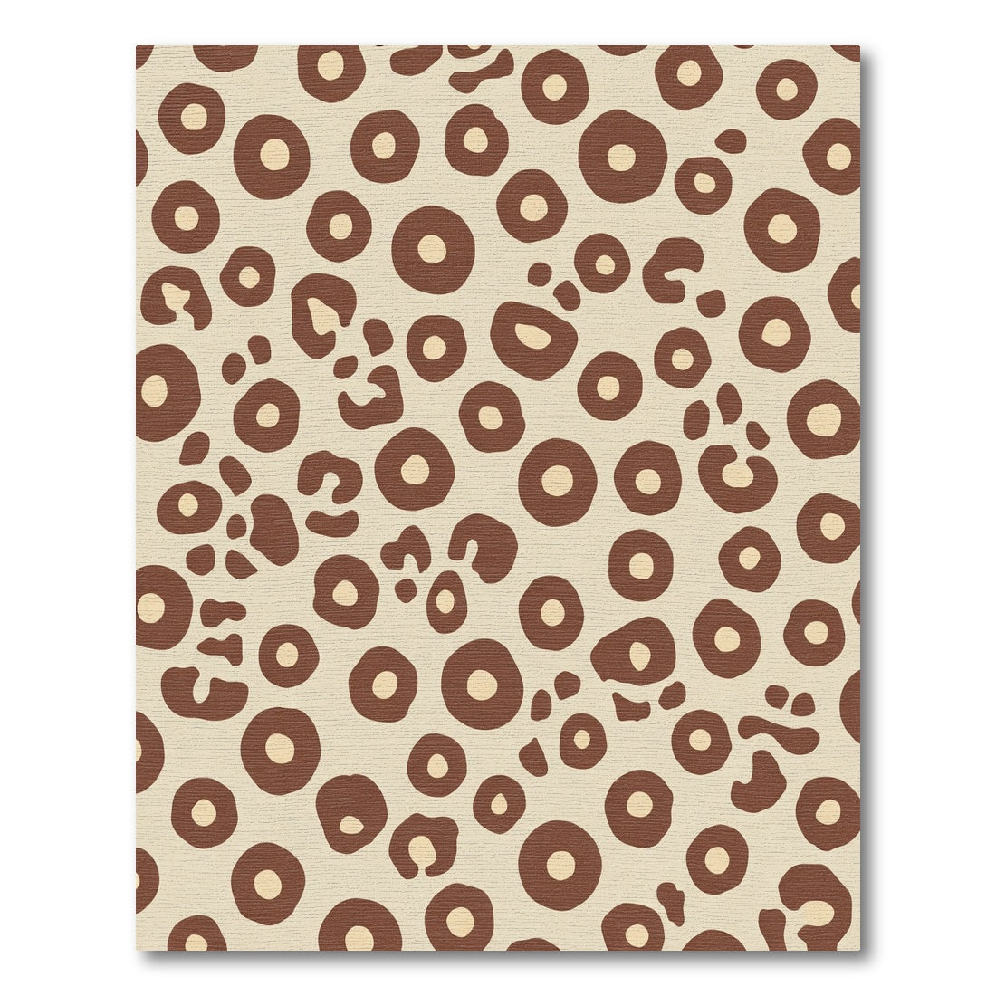 Earthy Brown Round Spots Rug