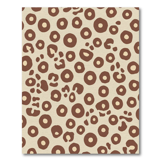 Earthy Brown Round Spots Rug