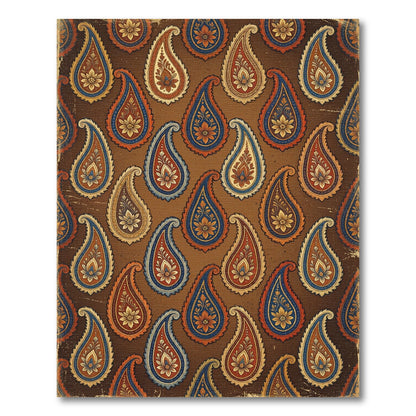 Vintage Earthy Tone Paisley Floral Rug