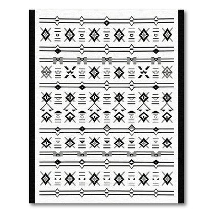 Geometric Charcoal Black Rhombus Stripe Rug