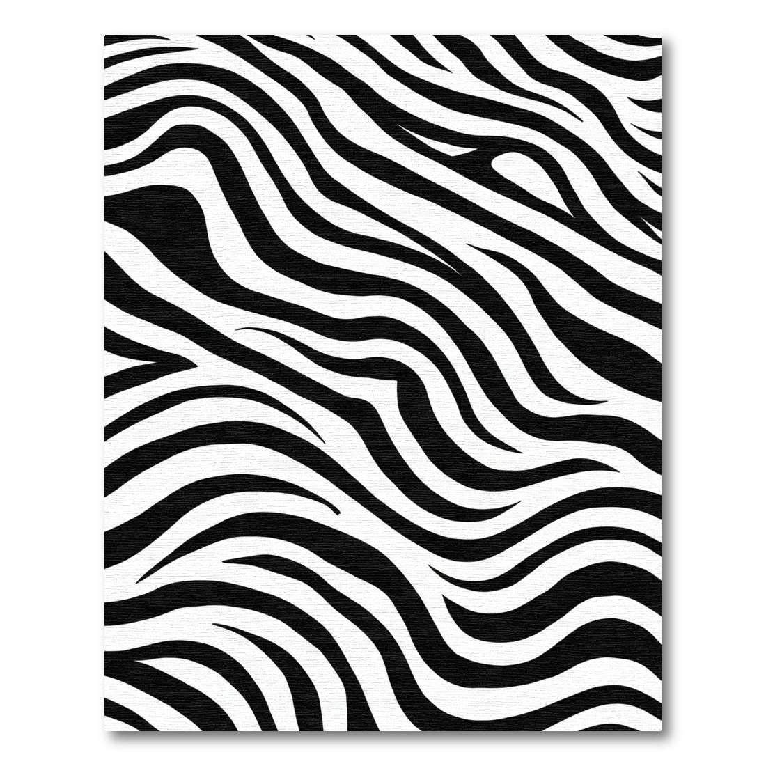 Monochromatic Zebra Striped ContemporaryRug Rug