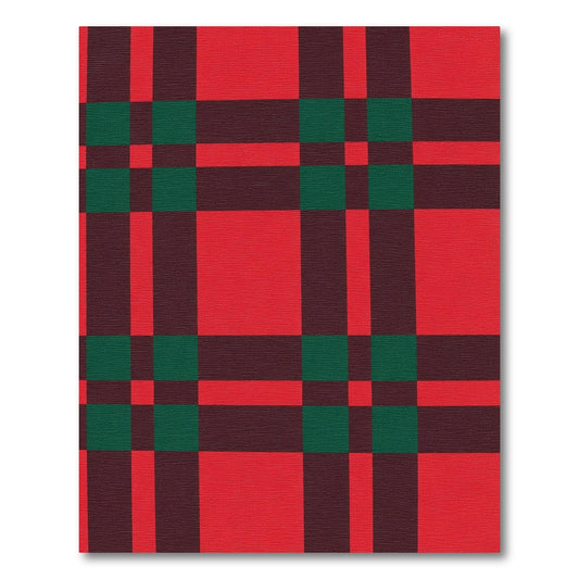 Bold Red Green Plaid Checks Rug