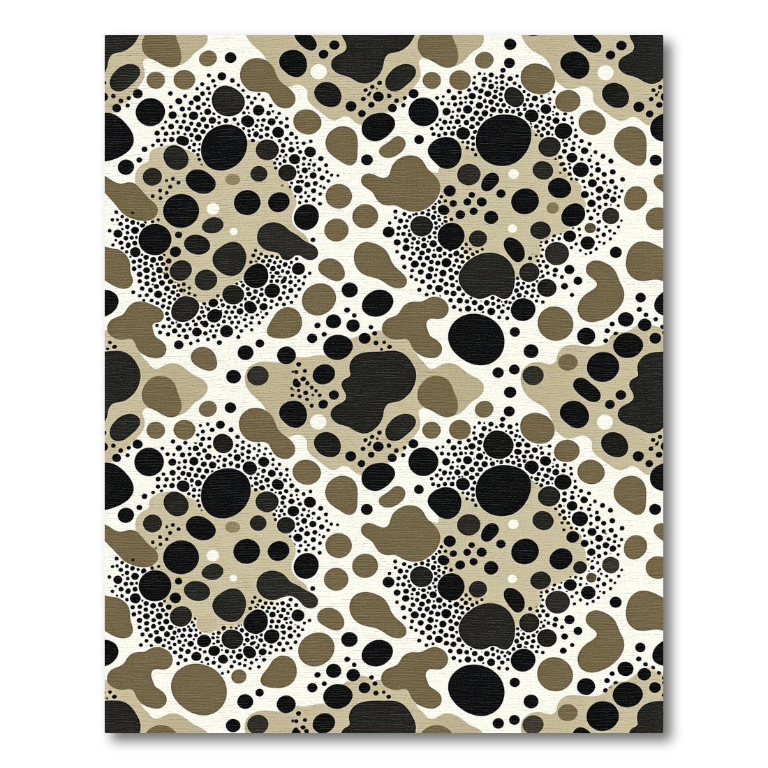 Abstract Neutral Polka Dot Organic Shape Rug