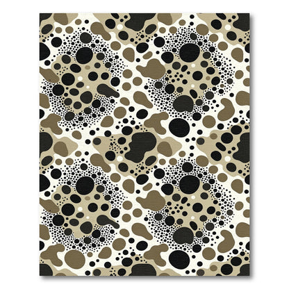 Abstract Neutral Polka Dot Organic Shape Rug