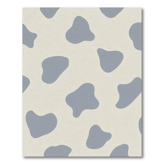 Pale Blue Blobs Organic Shape Rug