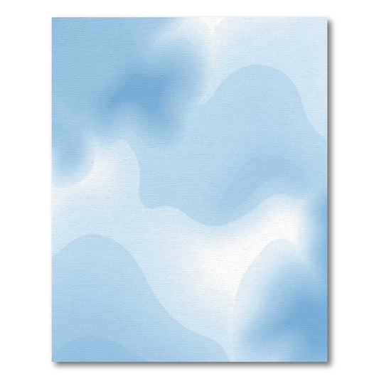 Soft Blue Cloud Gradient Abstract Rug