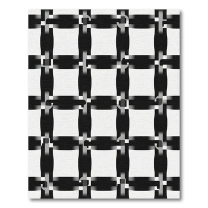 Monochromatic Interlocking Square Weave Rug