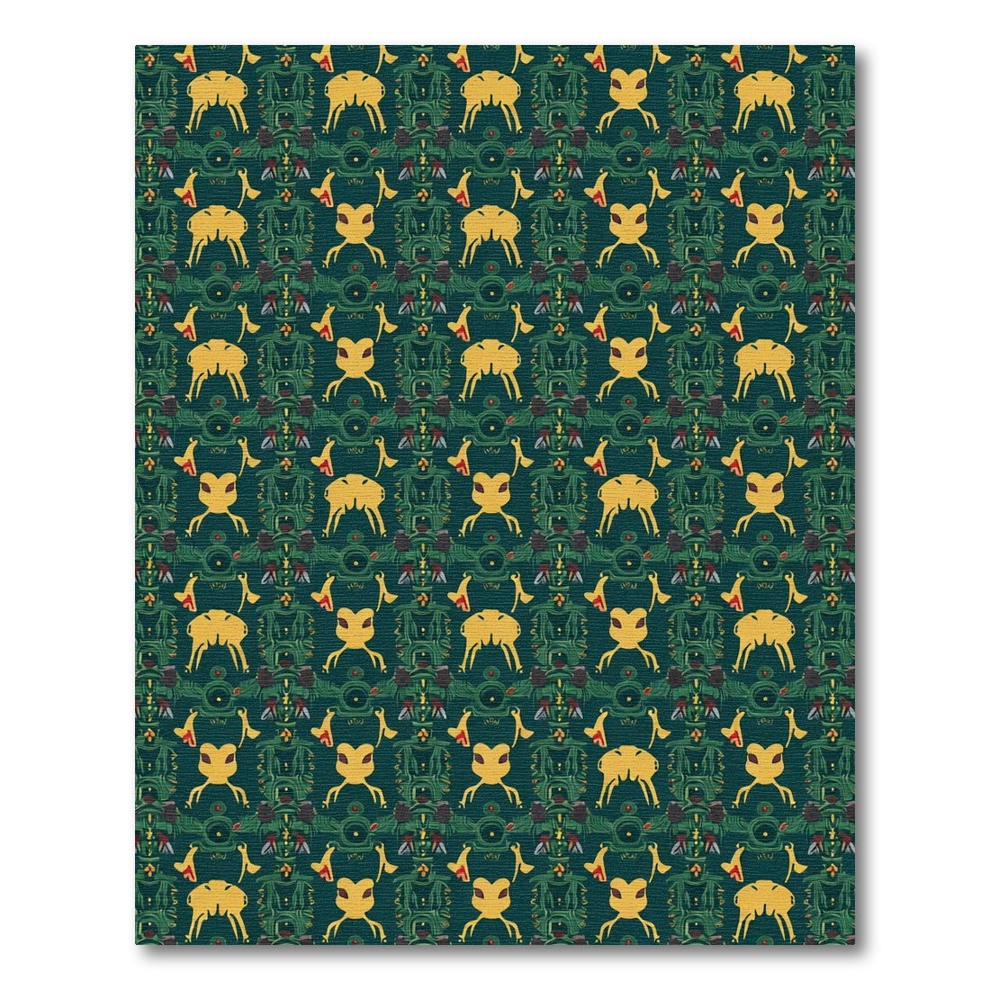 Yellow Creature Forest Repeating Rug