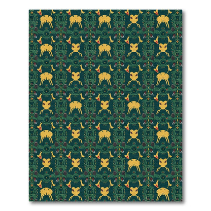 Yellow Creature Forest Repeating Rug