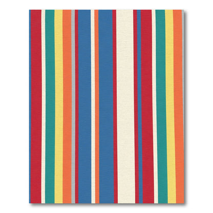 Multi Color Vertical Stripe Rug
