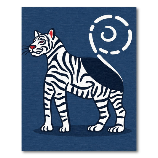 Bold Tiger Stripes Contemporary Animal Rug