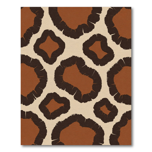 Brown and Cream Giraffe Spot Texture Rug