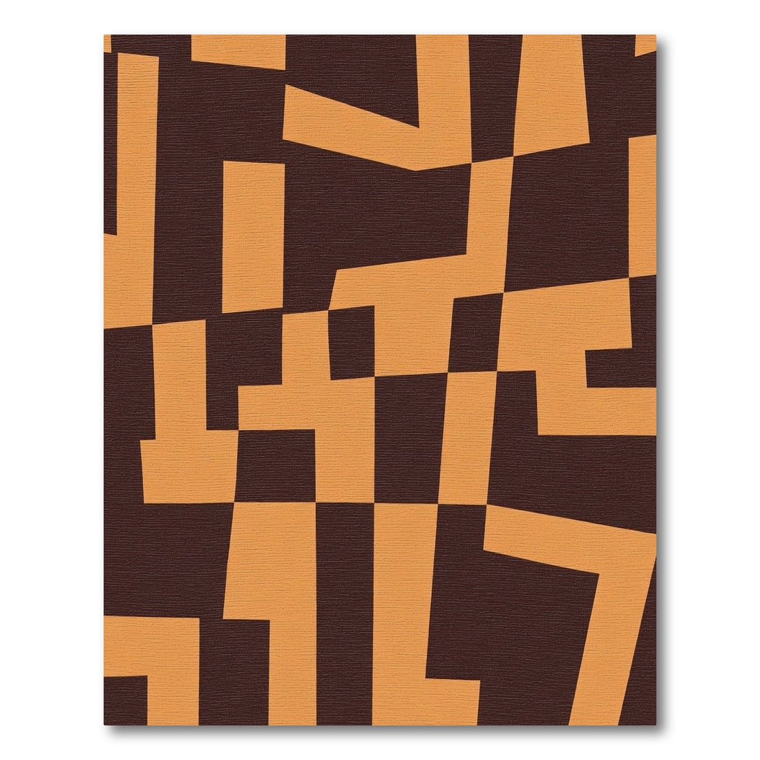 Amber Chocolate Geometric Maze Rug