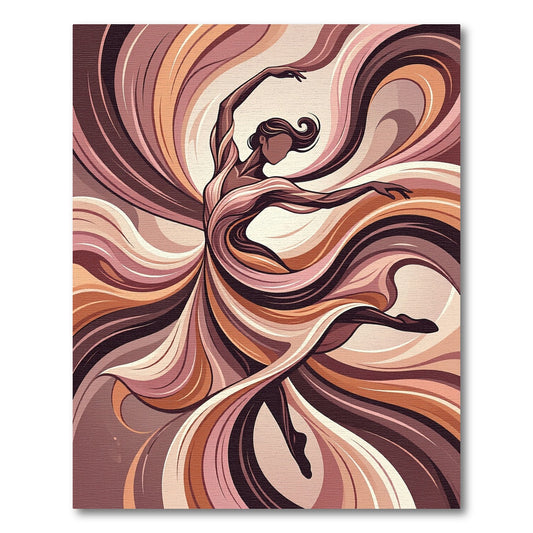 Dancer Swirling Earth Tone Ribbons Rug