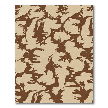 Desert Camo Brown Natural Shapes Rug