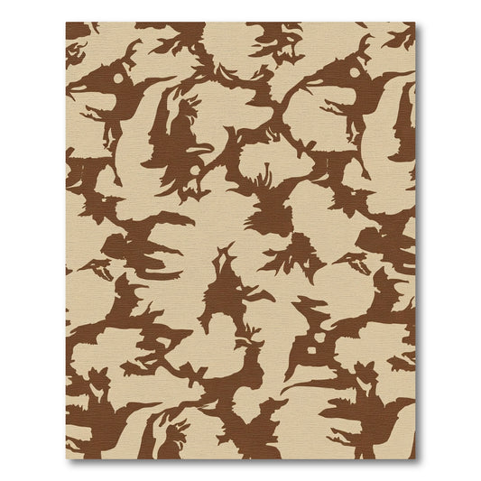 Desert Camo Brown Natural Shapes Rug