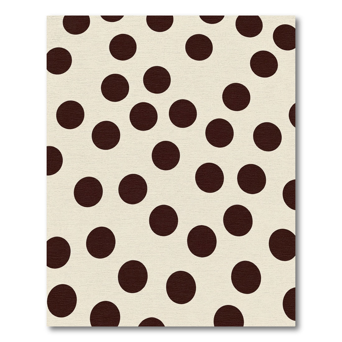 Cream Brown Polka Dot Circles Rug