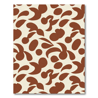 Abstract Sienna Organic Blobs Rug