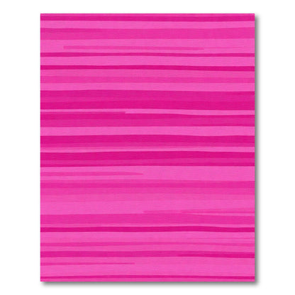 Bold Pink Watercolor Stripes Rug