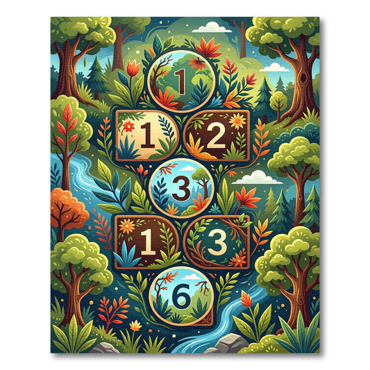 Whimsical Forest Hopscotch Floral Rug