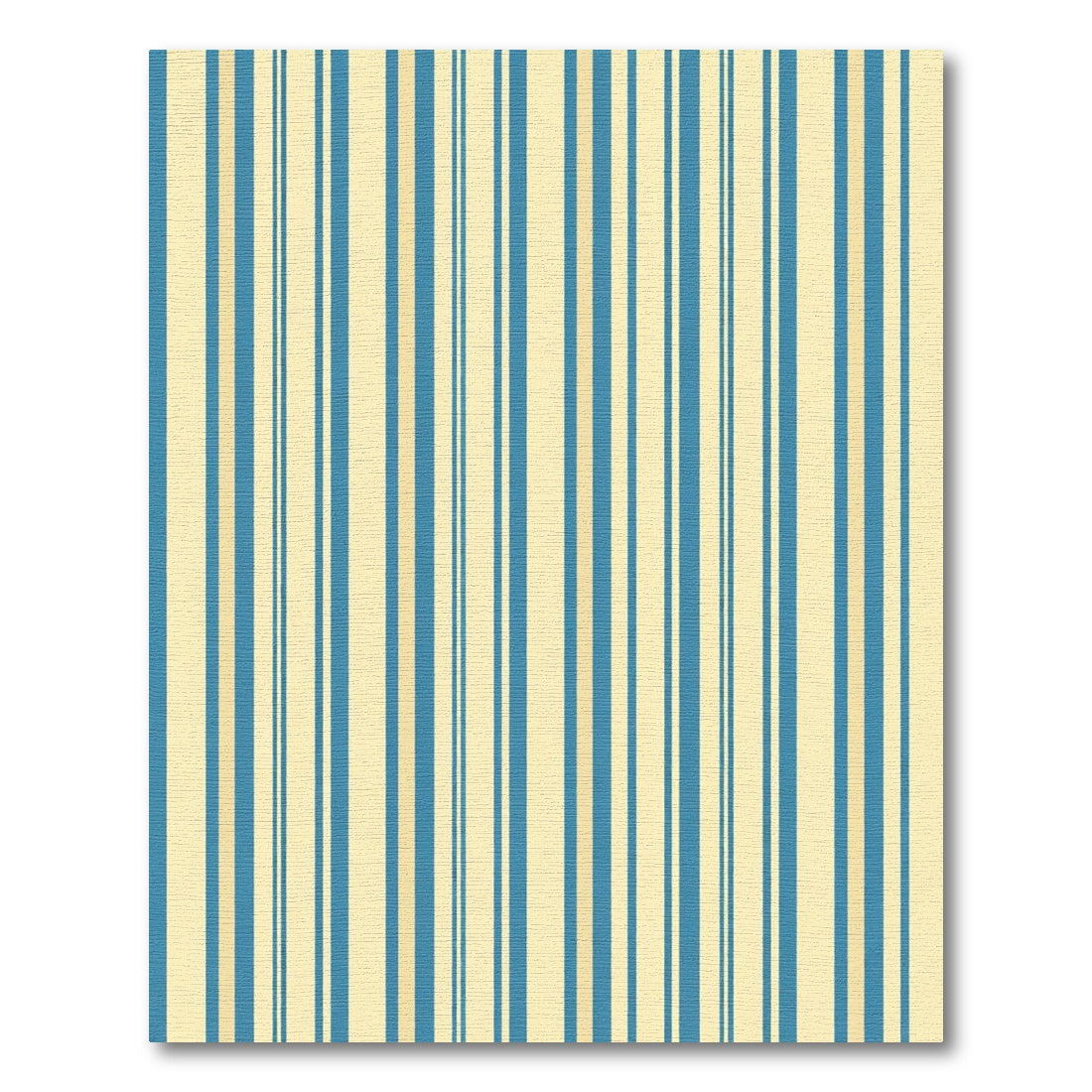 Classic Blue Cream Vertical Stripes Rug
