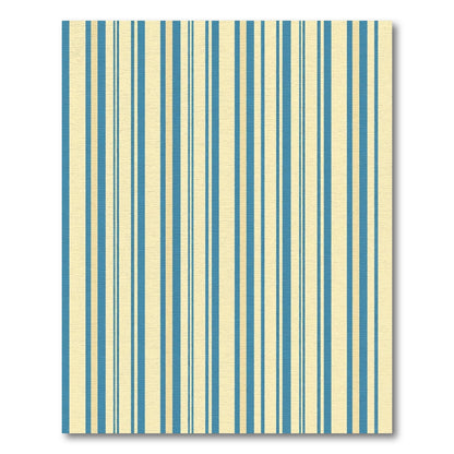 Classic Blue Cream Vertical Stripes Rug