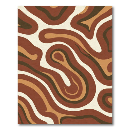 Earthy Organic Flow Organic Curves Rug