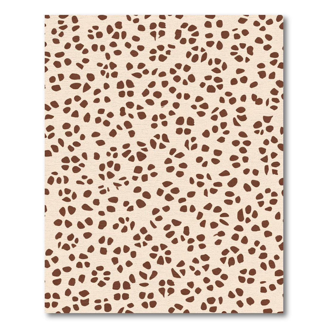 Brown Speckled Floral Cream Rug