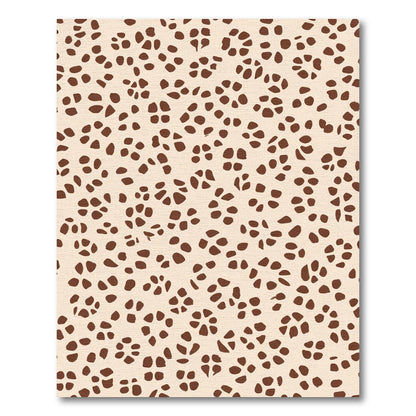 Brown Speckled Floral Cream Rug