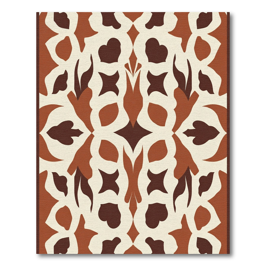 Earthen Tone Abstract Floral Lace Rug