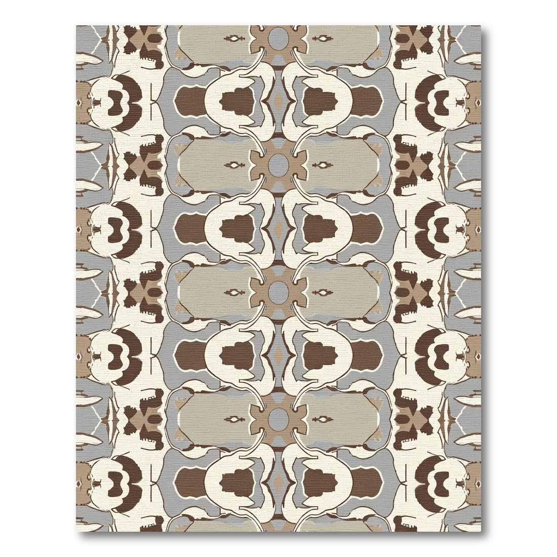 Neutral Earth Tones Organic Symmetry Rug