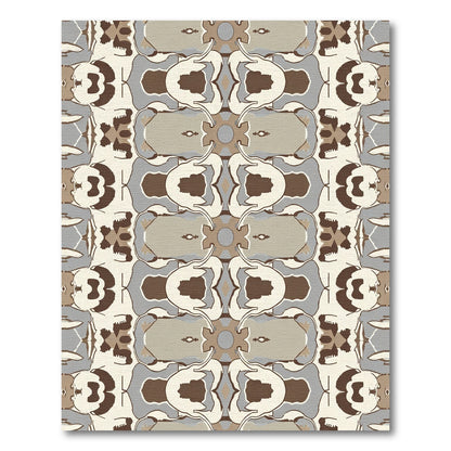 Neutral Earth Tones Organic Symmetry Rug