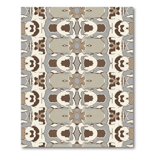 Neutral Earth Tones Organic Symmetry Rug