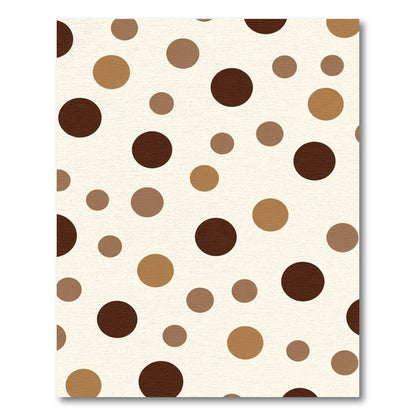 Earthy Tones Scattered Polka Dot Rug