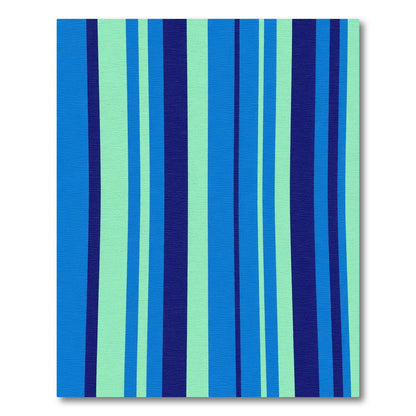 Ocean Blue Vertical Stripe Rug