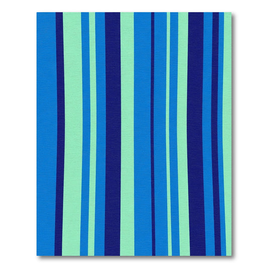 Ocean Blue Vertical Stripe Rug