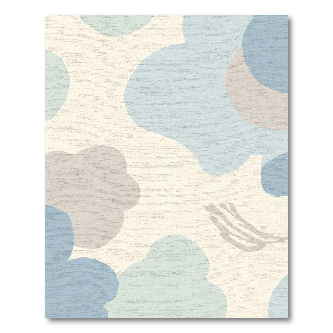 Soft Pastel Cloudscape Abstract Shapes Rug