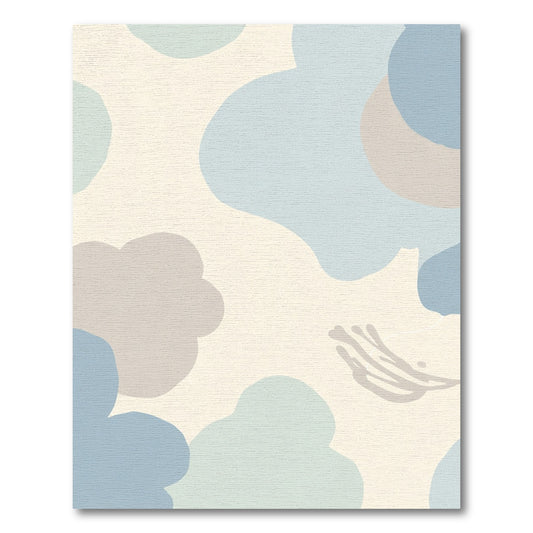 Soft Pastel Cloudscape Abstract Shapes Rug