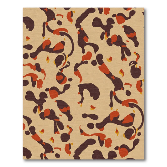 Taupe Orange Brown Amorphous Organic Rug