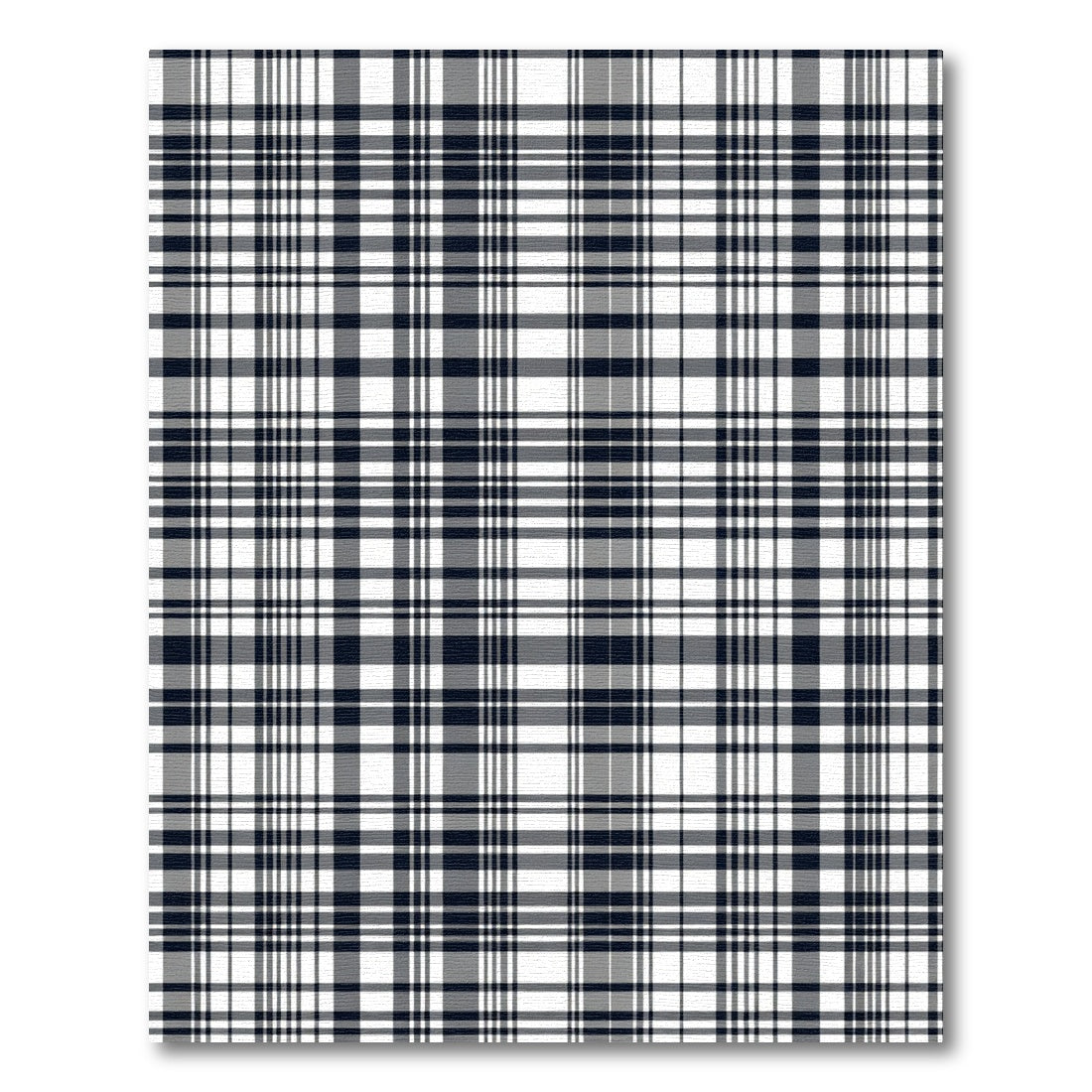Classic Blue White Tartan Weave Rug