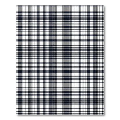 Classic Blue White Tartan Weave Rug