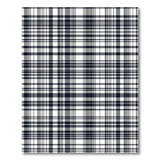 Classic Blue White Tartan Weave Rug