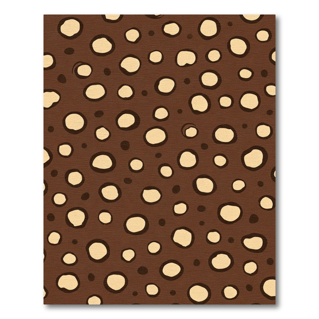 Brown Cream Speckled Polka Dot Rug