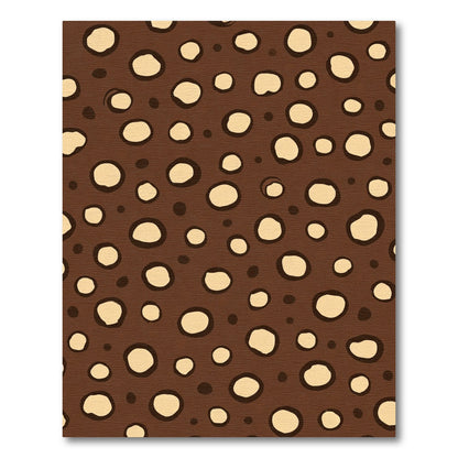Brown Cream Speckled Polka Dot Rug