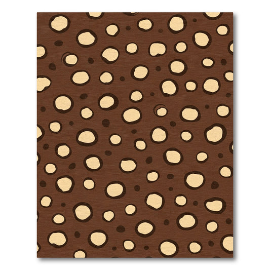 Brown Cream Speckled Polka Dot Rug